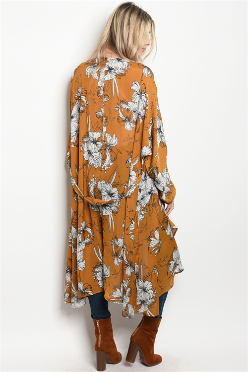 Mustard Ivory Belted Kimono – MyFashionMyTrends